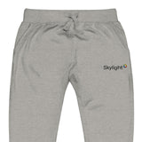 Skylight unisex fleece sweatpants - Black embroidery
