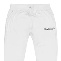 Skylight unisex fleece sweatpants - Black embroidery